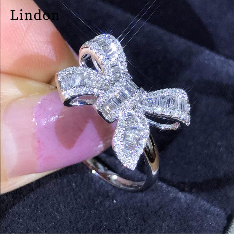 Luxury Full Rhinestone Bow Zircon Ring - Magada Store 