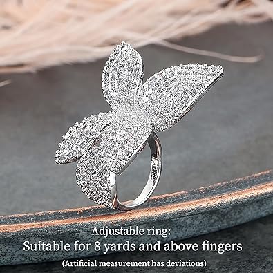 Butterfly Zircon Luxury Full Rhinestone Ring - Magada Store 