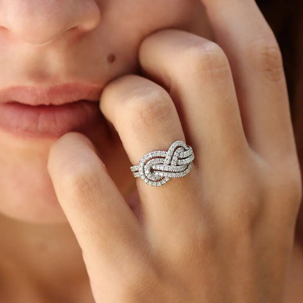 Infinite Shape Crystal Cubic Zirconia Ring - Magada Store 