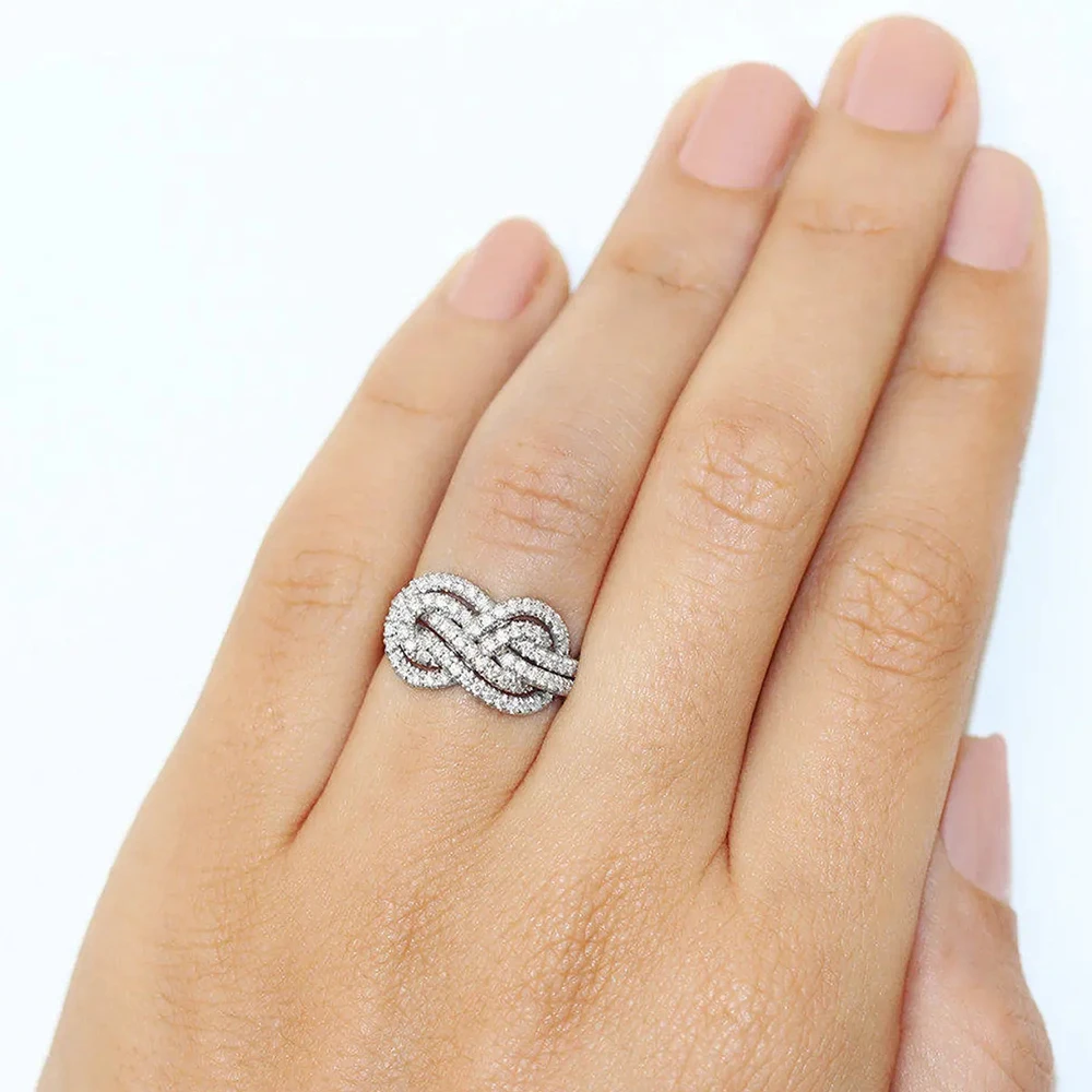 Infinite Shape Crystal Cubic Zirconia Ring - Magada Store 