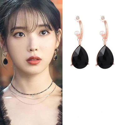 DEL LUNA Korean Dramas TV New Fashion Elegant Hanging Earrings - Magada Store 