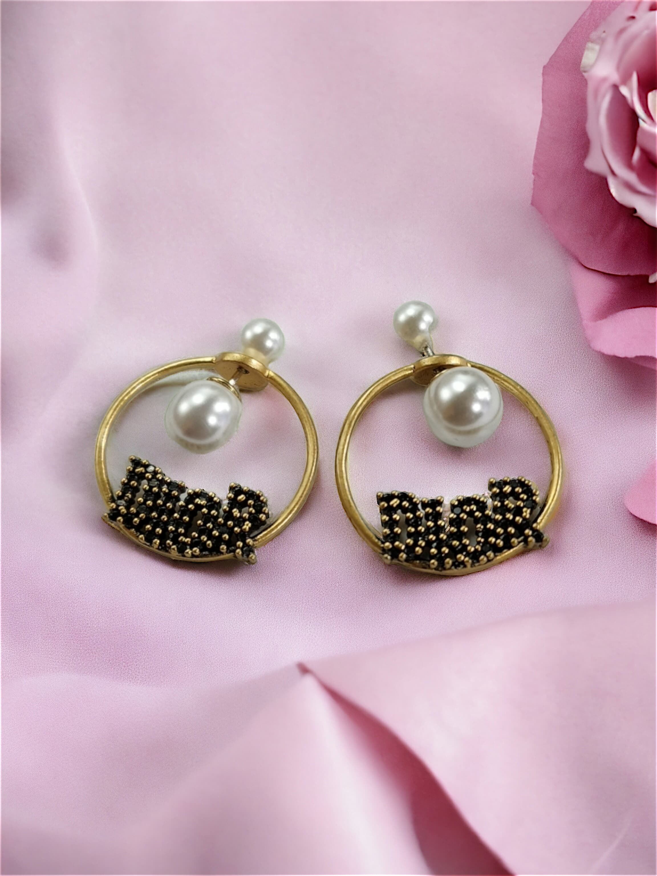 D Pearl Premium Elegant Hanging Earrings - Magada Store 