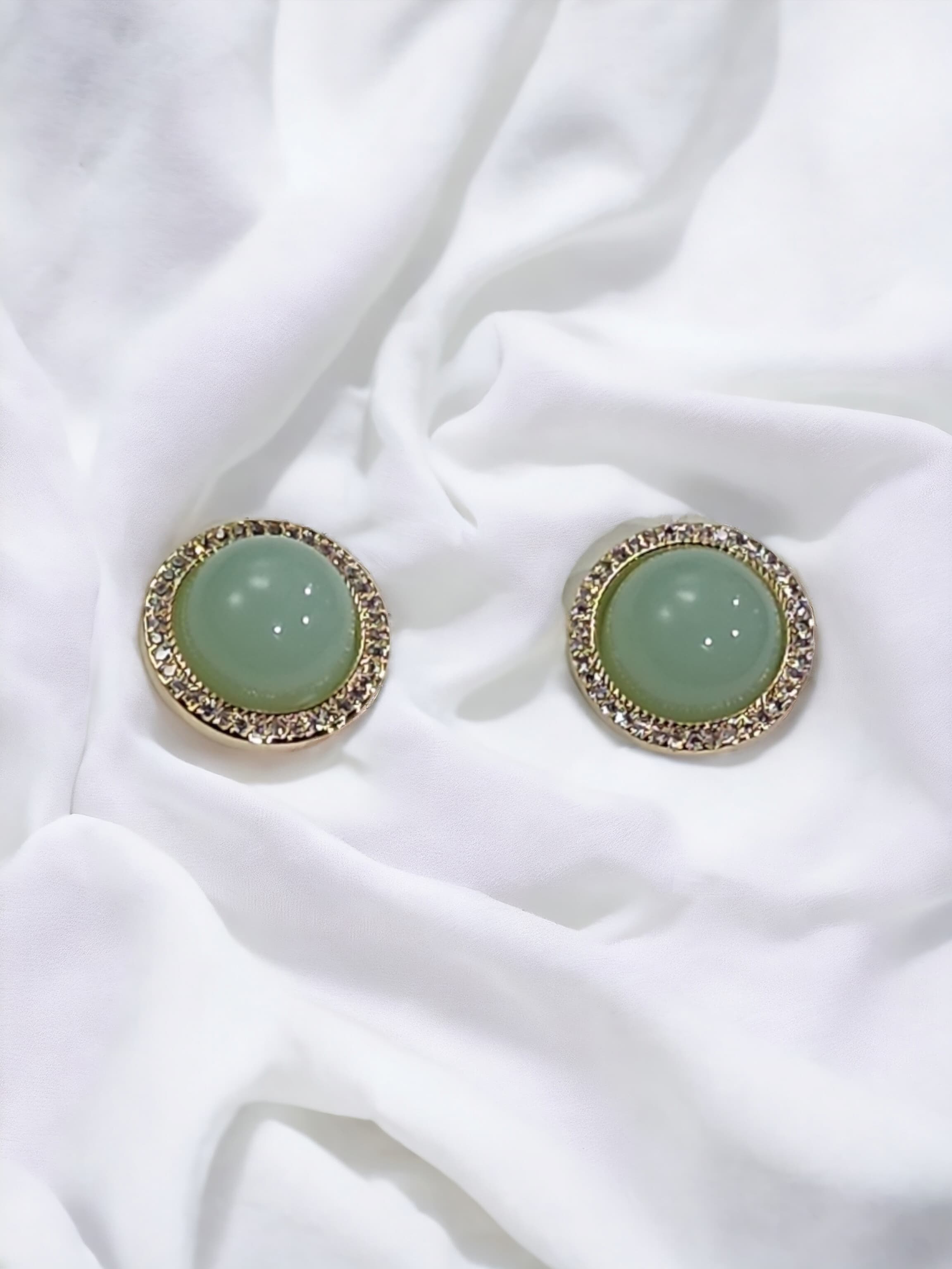 Sea Green Pearl Premium Elegant Earrings Zircon - Magada Store 