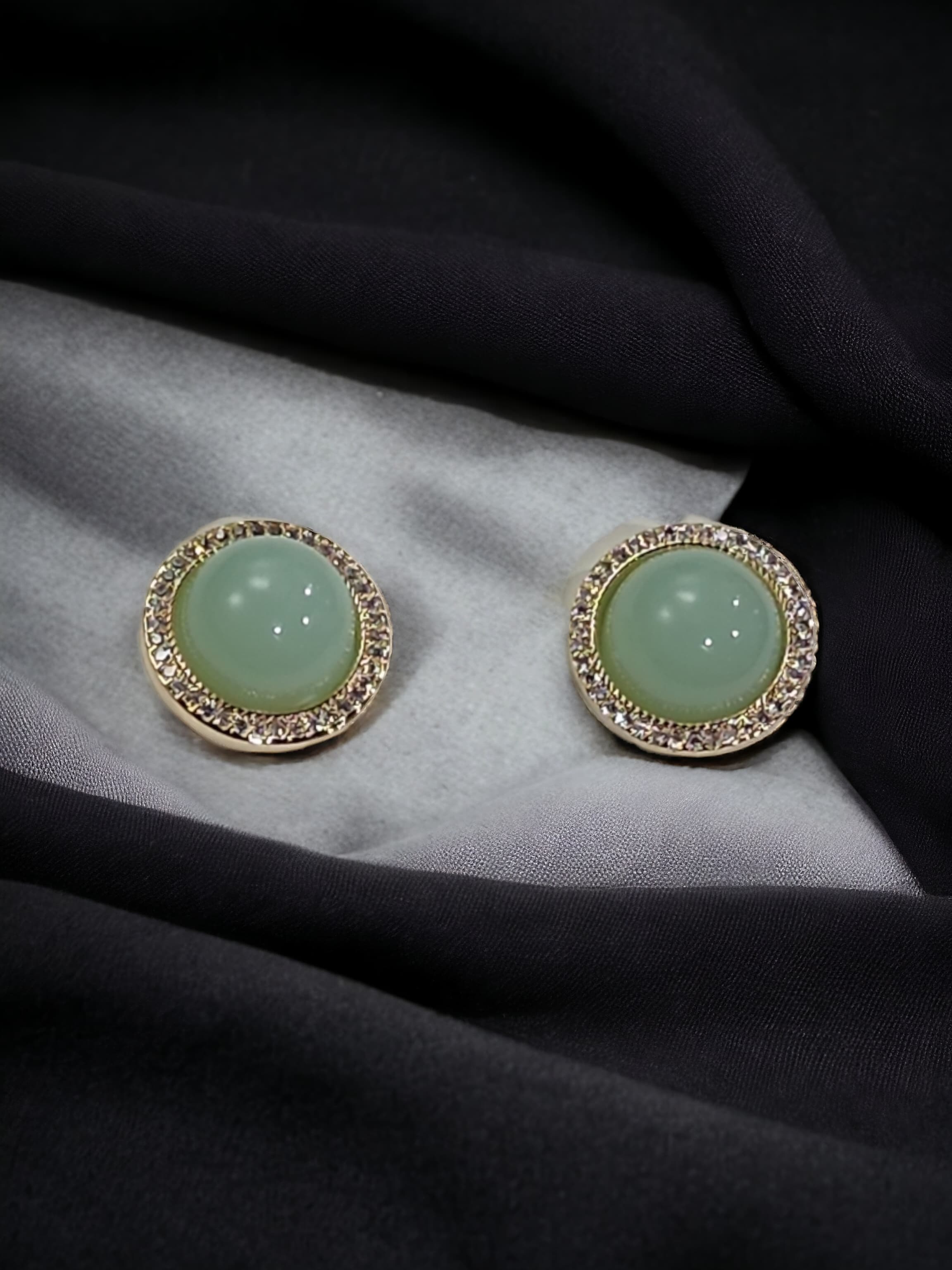 Sea Green Pearl Premium Elegant Earrings Zircon - Magada Store 