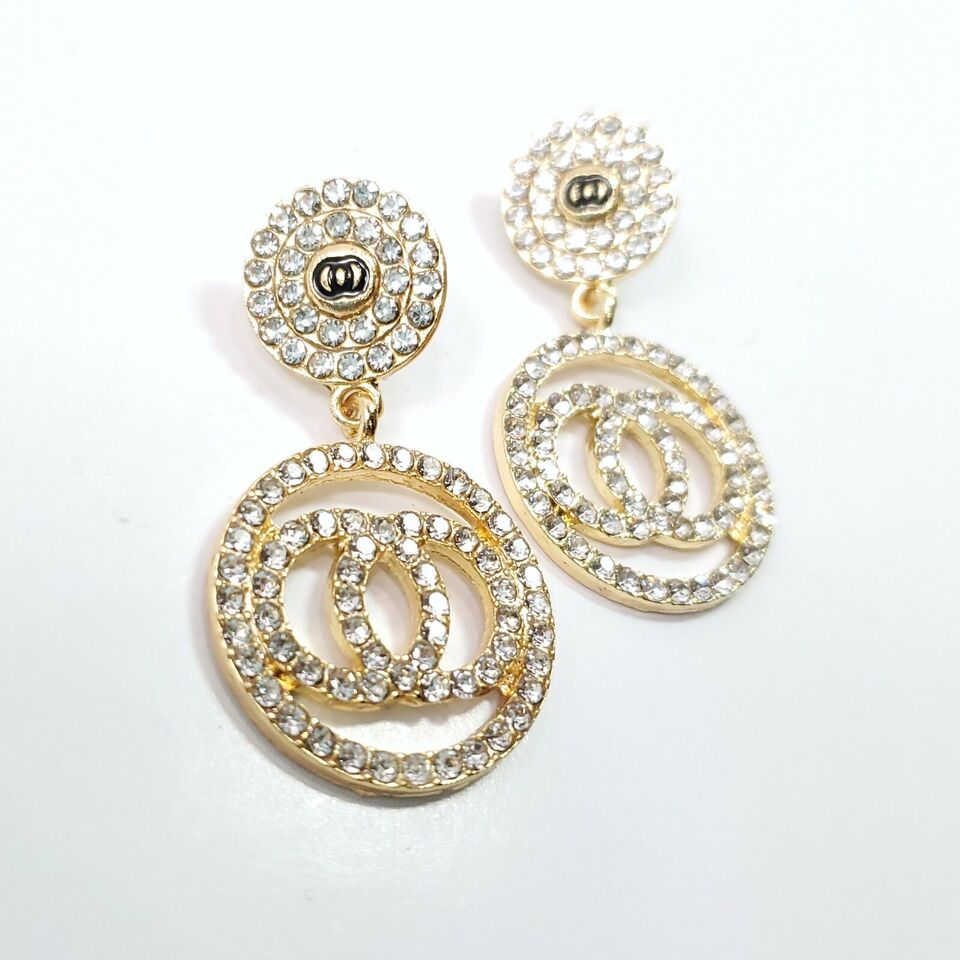 Double circle dangle earrings - Magada Store 